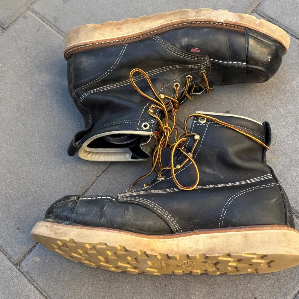 THOROGOOD MEN'S AMERICAN HERITAGE WORK BOOTs Steel toes Black size 11